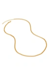 Monica Vinader 22-inch Bombato Chain In Yellow Gold