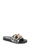 Steve Madden Delay Slide Sandal In Navy Multi