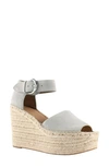 Marc Fisher Ltd Alida Espadrille Platform Wedge In Ostrica Suede