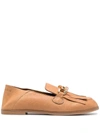 SEE BY CHLOÉ SEE BY CHLOÉ WOMEN'S BEIGE LEATHER LOAFERS,SB36054A13111533 36