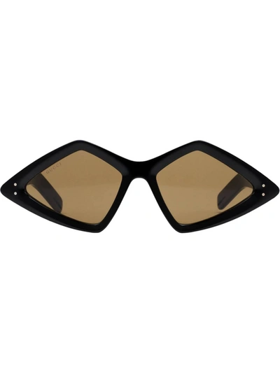 Gucci Diamond-frame Sunglasses In Nero