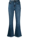J Brand Long Stretch Cotton Jeans In Blu
