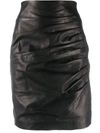 P.a.r.o.s.h Parosh Drape Detail Skirt In Nero