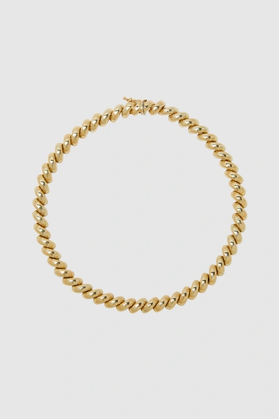 Anine Bing Spiral Necklace In Gold In 14k Gold