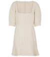 Stella Mccartney Angelina Puff-sleeve Mini Dress In Beige