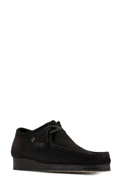 Clarksr 'wallabee' Moc Toe Derby In Black Suede