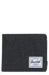 Herschel Supply Co Roy Rfid Wallet In Black Crosshatch