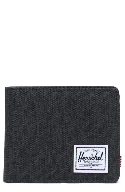 Herschel Supply Co Roy Rfid Wallet In Black Crosshatch