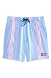 Vineyard Vines Chappy Stripe Swim Trunks In Milou Stripe