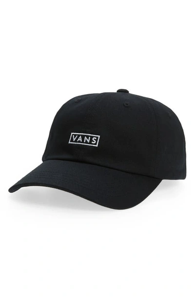 Vans Small Logo Baseball Cap In Black