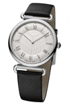 FENDI STAINLESS STEEL LEATHER STRAP WATCH, 41MM,F137060101