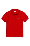 Lacoste Baby Boys Short Sleeve Classic Pique Polo Shirt In Red