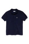 Lacoste Little Boys Classic Polo Shirt In Navy Blue