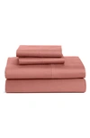 Nordstrom 400 Thread Count Organic Cotton Sateen Sheet Set In Rust Khaya