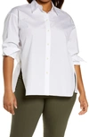 Vince Cotton Poplin Button-up Shirt In Optic White