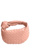 Bottega Veneta Mini Jodie Leather Hobo Bag In Peachy