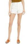 Madewell Relaxed Denim Shorts In Tile White