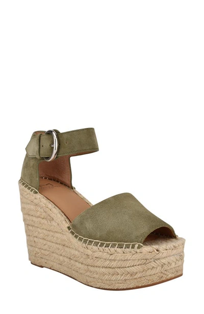 Marc Fisher Ltd Alida Espadrille Platform Wedge In Bosco Suede