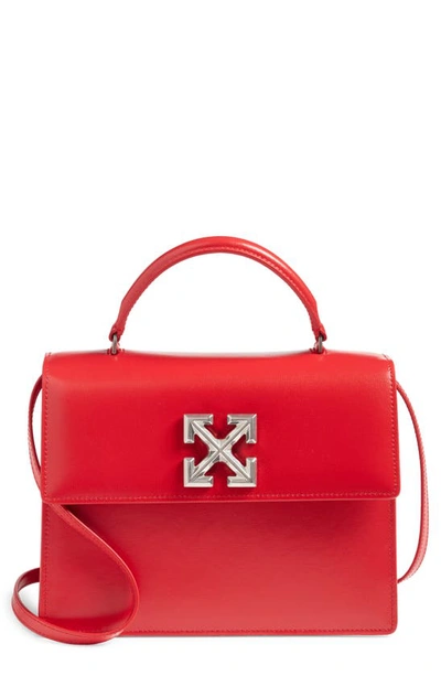 Off-white Jitney 2.8 Leather Satchel In Red