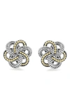 Lagos Sterling Silver & 18k Yellow Gold Love Knot Stud Earrings In Two-tone