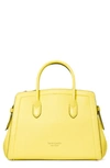 Kate Spade Knott Medium Leather Satchel In Yellow Sesame/gold