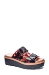 Chinese Laundry Surf's Up Platform Slide Sandal In Tortoise Vinyl