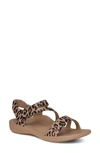 Aetrex Jillian Waterproof Sandal In Leopard Rubber
