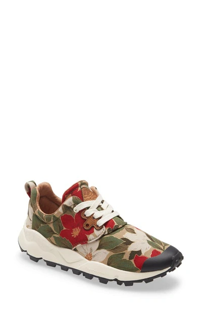 Flower Mountain Pampas Sneaker In Peonia Print Red