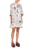 ERDEM BERTRAM FLORAL PRINT LINEN SHIFT DRESS,SS21-21535CGL