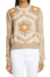 MAX MARA COSMO QUILTED JACQUARD KNIT PULLOVER,136137186000010