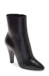 Saint Laurent 95mm 68 Leather Ankle Boots In Black