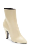 Saint Laurent 95mm 68 Leather Ankle Boots In Beige