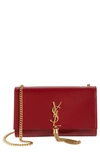 Saint Laurent Medium Kate Leather Shoulder Bag In Opym Red