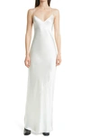 Nili Lotan Cami Silk Charmeuse Gown In White