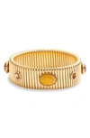 Gas Bijoux Strada Cabochon Stretch Bracelet In Brown/ Yellow/ Multi