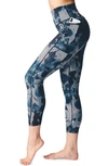 Sweaty Betty Super Sculpt Pocket 7/8 Leggings In Blue Refraction Print