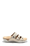 Halsa Footwear Hälsa Delight Strappy Slide Sandal In Gold Leather