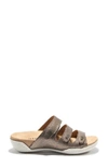 Halsa Footwear Hälsa Delight Strappy Slide Sandal In Bronze Leather