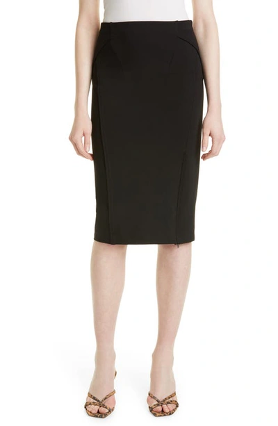 Donna Karan Tech Signature Pencil Skirt In Black