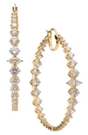 Nadri Leah Statement Hoop Earrings In Gold