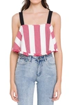English Factory Stripe Crop Tank In Red