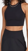 Girlfriend Collective Womens Black Dylan Recycled Polyester-blend Sports Bra Xxs In Black