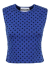 MOSCHINO MOSCHINO WOMEN'S LIGHT BLUE COTTON VEST,A088005021296 38