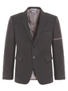 THOM BROWNE THOM BROWNE MEN'S GREY OTHER MATERIALS OUTERWEAR JACKET,MJC001A07684025 4