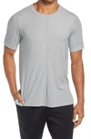 Nike Dri-fit Yoga T-shirt In Light Smoke Grey/ White/ Black