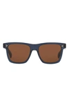 Oliver Peoples Casian 54mm Rectangular Sunglasses In Denim/ Brown