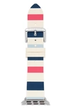 Kate Spade Apple Watch Strap, 38mm In Blue/ White/ Pink