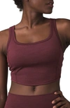 Prana Becksa Sports Bralette In Maroon Heather