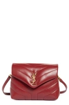 Saint Laurent Toy Loulou Quilted Leather Crossbody Bag In 6008 Opyum Red