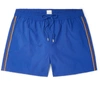 Paul Smith Short-length Striped Swim Shorts In Blue